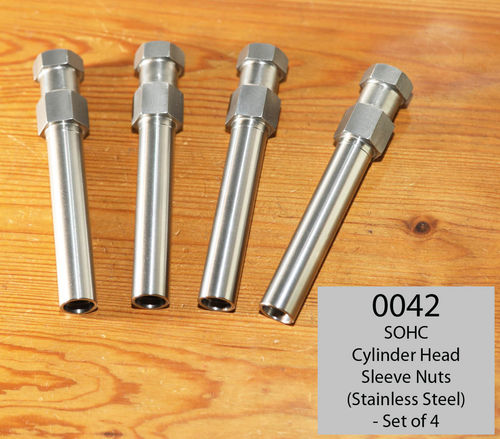 SOHC Sleeve Nuts (Head Bolts) For Model 30/30M: Stainless Steel - Set of 4