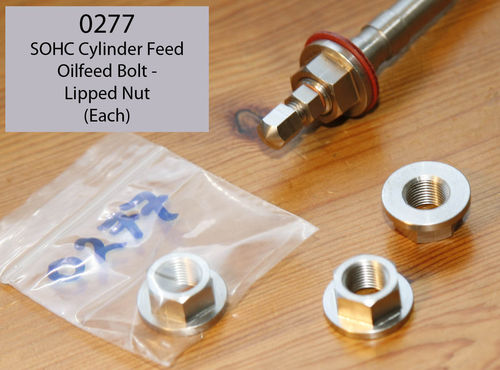 Cylinder Feed Lubrication Bolt Lipped Nut - Stainless Steel (Each)