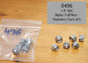 1/4" BSC Nyloc Full Nut - Stainless: Pack of 6