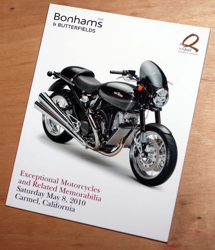 Bonhams Catalog - 8th May 2010: Exceptional Motorcycles and Memorabilia Auction