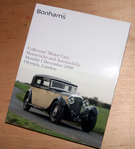 Bonhams Catalog - 1st December 2008: Olympia London - Cars &amp;amp;amp; Motorcycle Auction