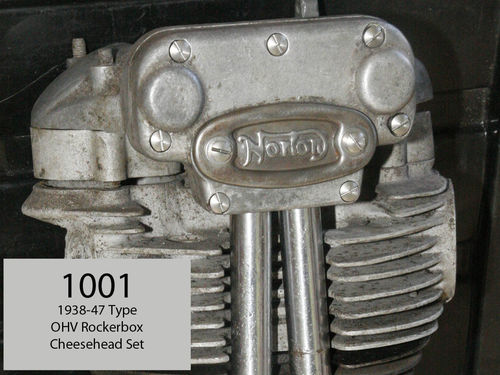 1938-47 OHV Engine - Complete Rocker Box (Norton type) Cheesehead SS Bar-turned Screw Set