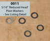 Vertical Bevel Housings :5/16" Reduced Head Plain Washer (Pack of 8)