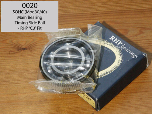 Main Bearing - SOHC Mod 30/40 and CS1/CJ- Timing Side Ball Bearing : RHP C3 Type