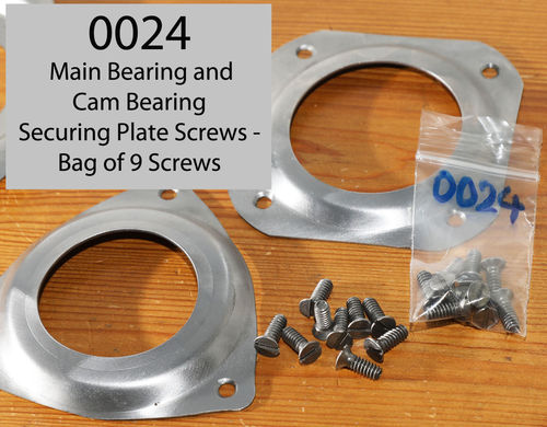 Mainshaft/Camshaft Bearing - Securing Plate Screw: All SOHC Models - Set of 9