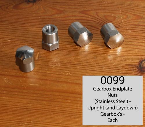Norton Gearbox Endplate Nuts (Stainless Steel) - Pre-War Upright (and later Laydown) Gearbox
