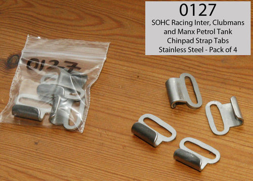 Manx/Racing International Chinpad Tabs (Stainless Steel) - Set of 4