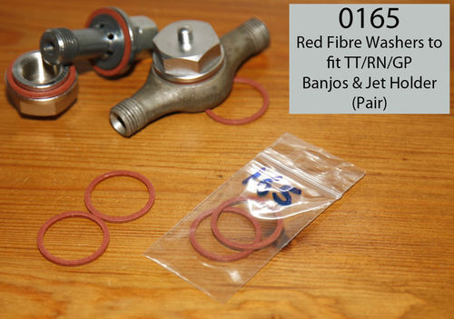 TT Jet Holder and Banjo Red Fibre Washer (Pair)