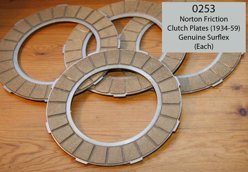 Norton Clutch Plates - Friction Type (Genuine Surflex) - Each