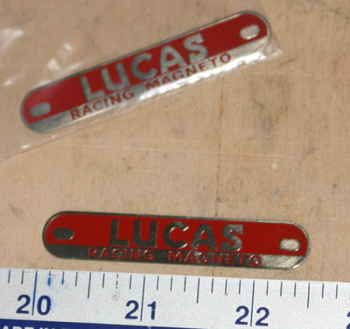 Lucas 2.5" Red Oval Racing Plate