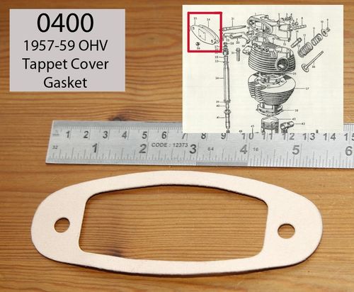 Late Type OHV (ES2/19S/Mod 50) Tappet Adjuster Cover Gasket (1956-60)