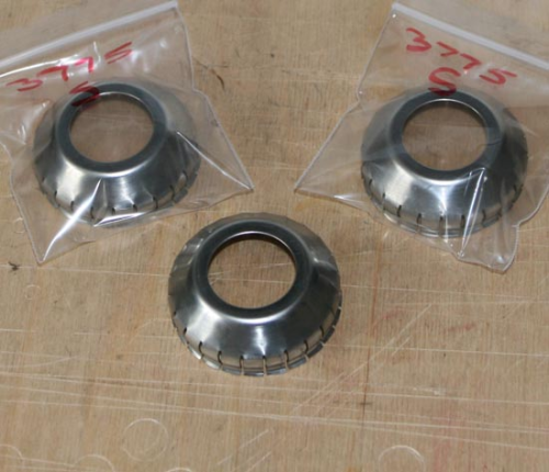 Norton 'Conical Type' Pressed Steel Wheel Bearing Dust Cover - Semi Polished