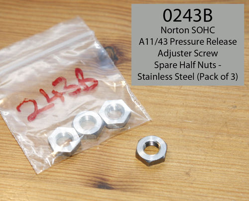 SOHC Pressure Adjuster Locknuts - Pack of 3