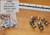 1/4" x 1" BSC Bolt and Nut  (Plain Head) - Stainless Steel: Pack of 4