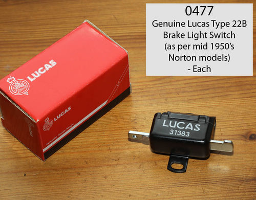 Lucas 1950s Type 22B/31383 Brake Light Switch