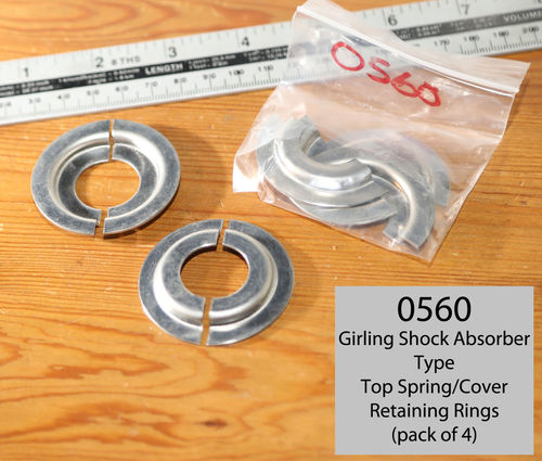 Girling Shock Absorber Spring Retaining Clips - Stainless Steel (Pack of 4)
