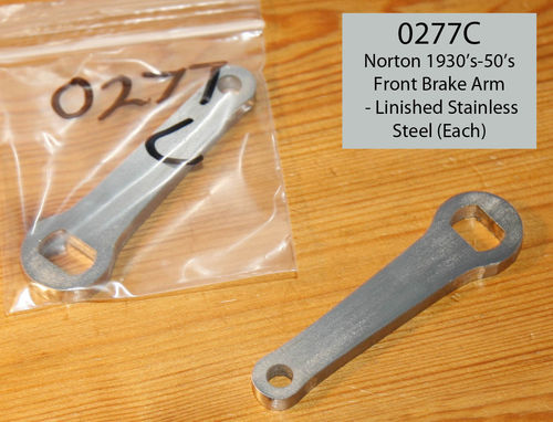 Stainless Steel Norton 1930's-50's Front Brake Arm - Semi Linished (Each)