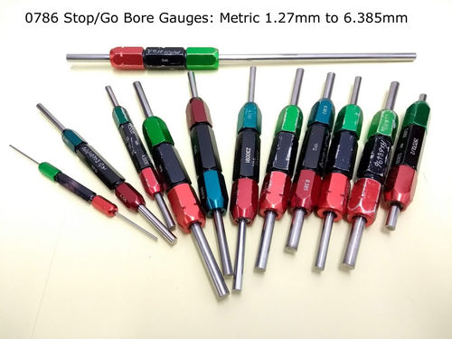 Stop/Go Bore Gauges: Metric 1.27mm to 6.385mm