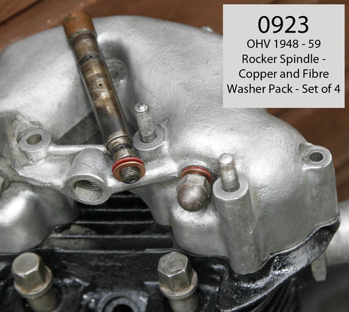 Norton OHV Rocker Spindle Rear Washer Set of 4 : 1948 - 1955 Type (&56-59 Enquire)
