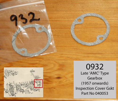 Norton AMC Gearbox Inspection Cover Washer : 1957 Onwards Type