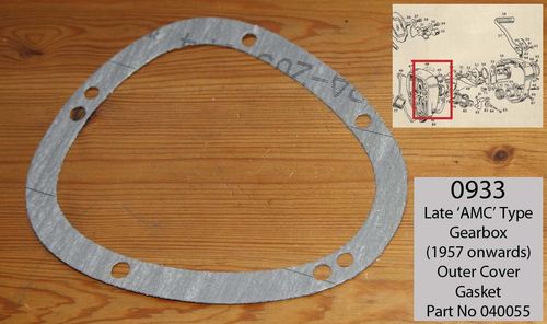 Norton AMC Gearbox Outer Cover Gasket : 1957 Onwards Type