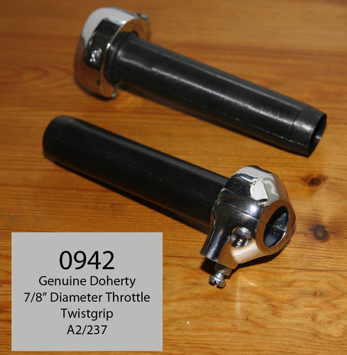 Throttle Twistgrip -  Genuine Doherty - Standard Type 7/8" Bar Size