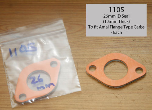 Insulating Flange Seal to fit Amal Flange Carbs - 26mm (1.00" 16H/ES2 etc)