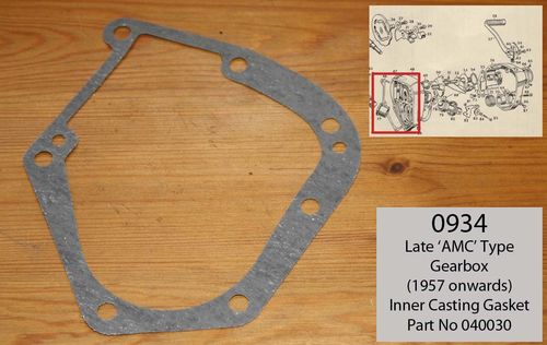 Norton AMC Gearbox Shell/Inner Cover Gasket : 1957 Onwards Type