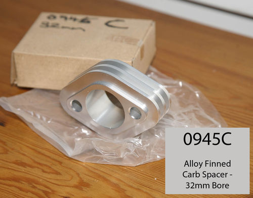 Alloy Finned Flange to Fit Amal TT/RN/Monobloc/Concnetric Carbs - 32mm Bore