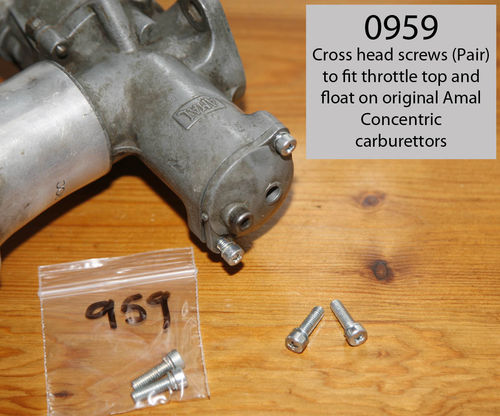 Crosshead Screws to fit Original Amal Concentric Carburettors (Pair)