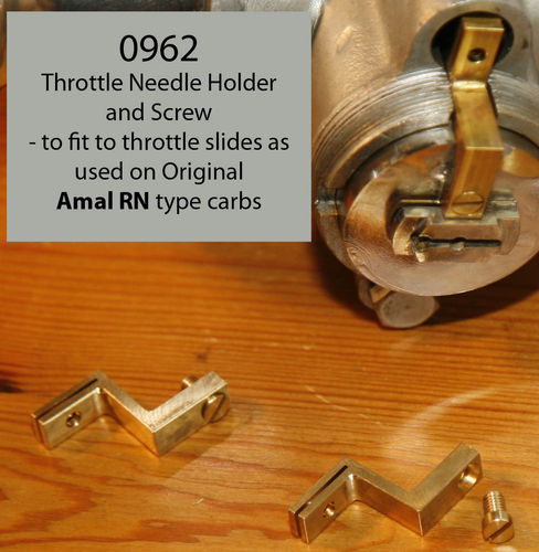 Amal RN Needle Carrier and Screw - for original Amal RN Throttle Slides (Pair)