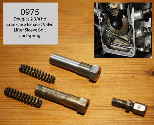 Douglas 2 3/4hp - Timing Case Exhaust Lifter Sleeve Bolt and Spring - (Pair)