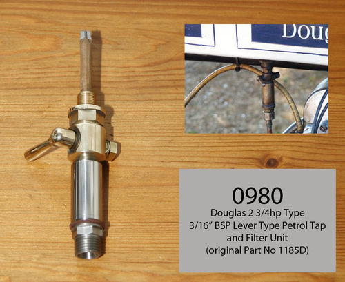 Douglas 2 3/4hp - Original Style 1/8" BSP Petrol Tap and Filler Unit