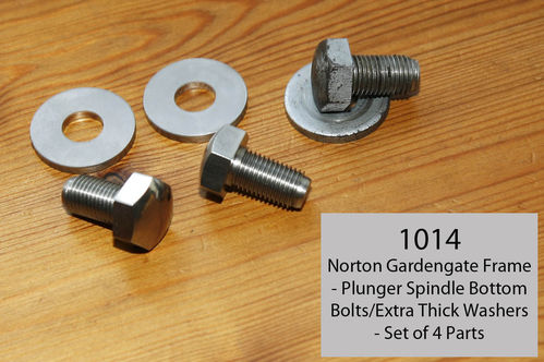 Norton Gardengate Frame - Plunger Spindle Bottom Bolts/Extra Thick Washers - Stainless Steel (Set 4)