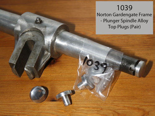 Norton Gardengate Frame - Plunger Spindle Alloy Top Plugs - Pair