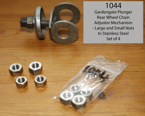 Norton Gardengate Frame - Plunger Chain Adjuster Nuts - Stainless Steel (2 large/2 small)