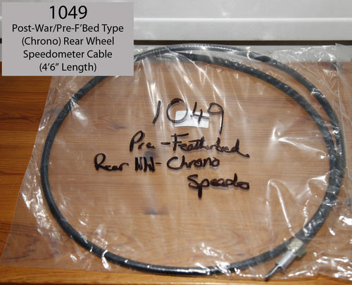 Post-War (Pre-Featherbed) Rear Wheel Type Speedometer Cable - 4 Ft 6 Inch Length (Each)