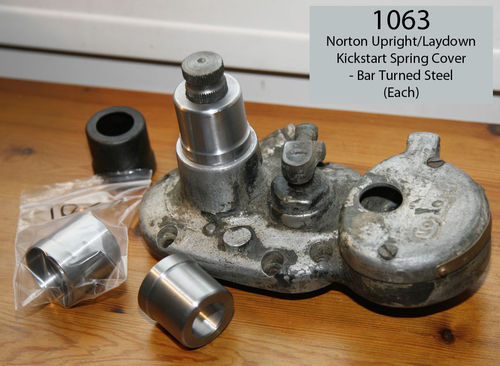 Norton 1934-57 Upright and Laydown Gearbox Kickstarter Spring Cover (Machined from bar) - Each
