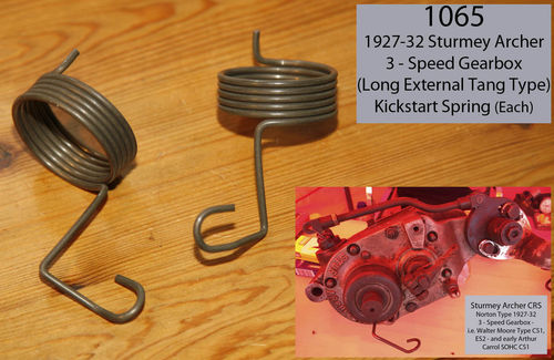 Sturmey Archer 3 Speed Kickstarter Spring - 1920s Long Tang Type (Walter Moore CS1/ES2 Type) - Each