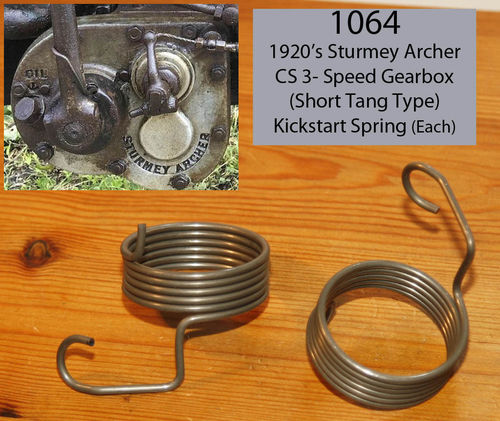 Sturmey Archer CS Gearbox Kickstarter Spring - Short Tang Type (Early 20's/Late 20's??) - Each