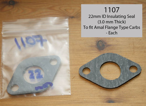 Insulating Flange Seal to fit Amal Flange Carbs - 22mm (i.e. 0.875")
