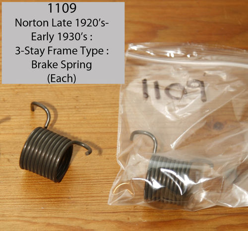 Norton Late 1920s - Up to 1930/31  (2 and 3-Rear Stay Type Frame) - Rear Brake Spring - Each