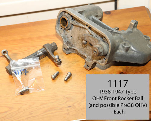 1938 - 1947 Type - OHV Engine Rocker Arm Ball End (i.e.Pushrod Side)  - Each