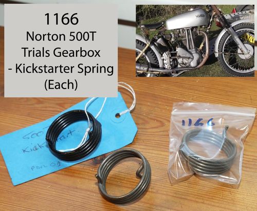 Norton 500T Trials Model Gearbox Kickstarter Spring - Each