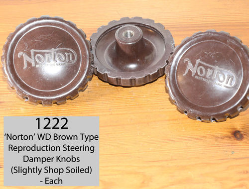 Steering Damper 'Norton' Knob - Brown WD Type (Shop Soiled) - Each