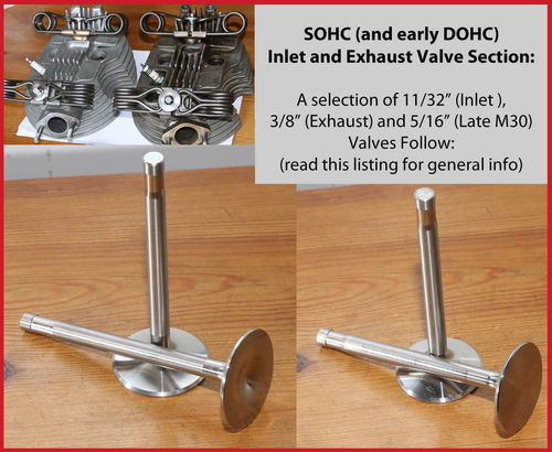 SOHC (and Early DOHC) Valves Section - General Information